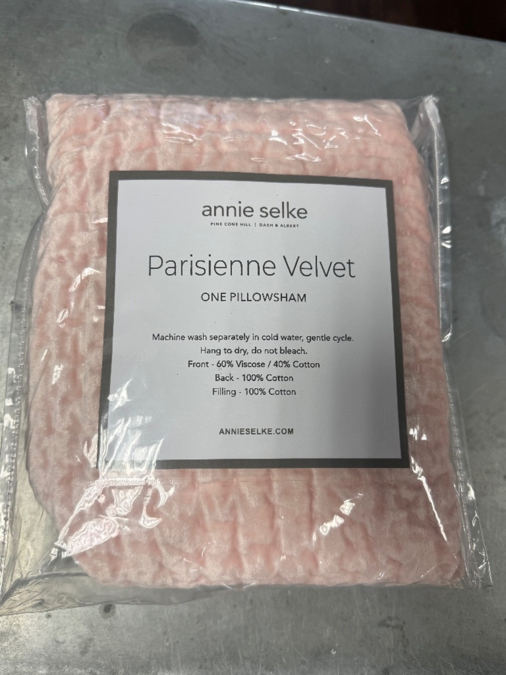Annie Selke Parisienne Velvet One Pillowsham
